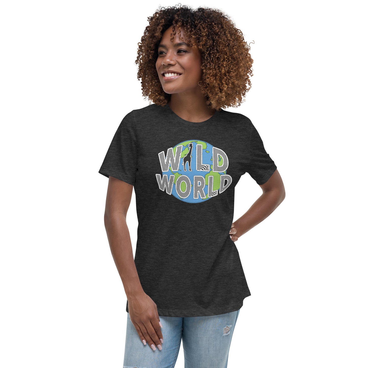 Women's Relaxed T-Shirt - Wild World w Scott Solomon