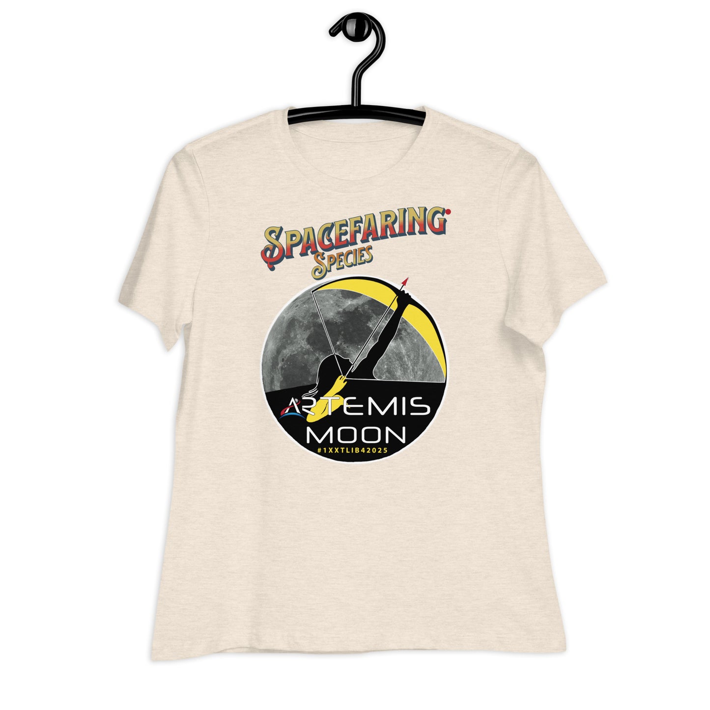 Women's Relaxed T-Shirt - A Spacefaring Species with #1XXTLIB42025