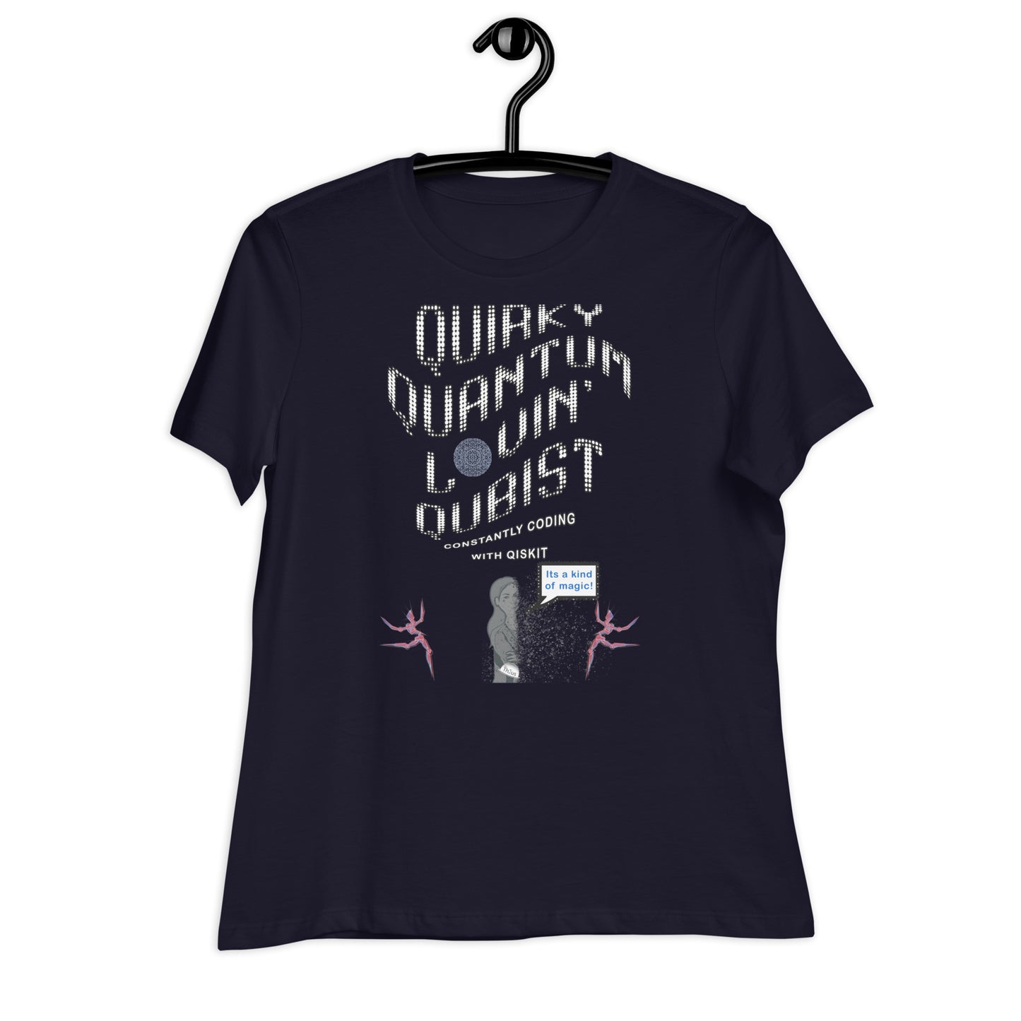 Women's Relaxed T-Shirt - Qirky Qubist Constantly Coding With Qiskit F