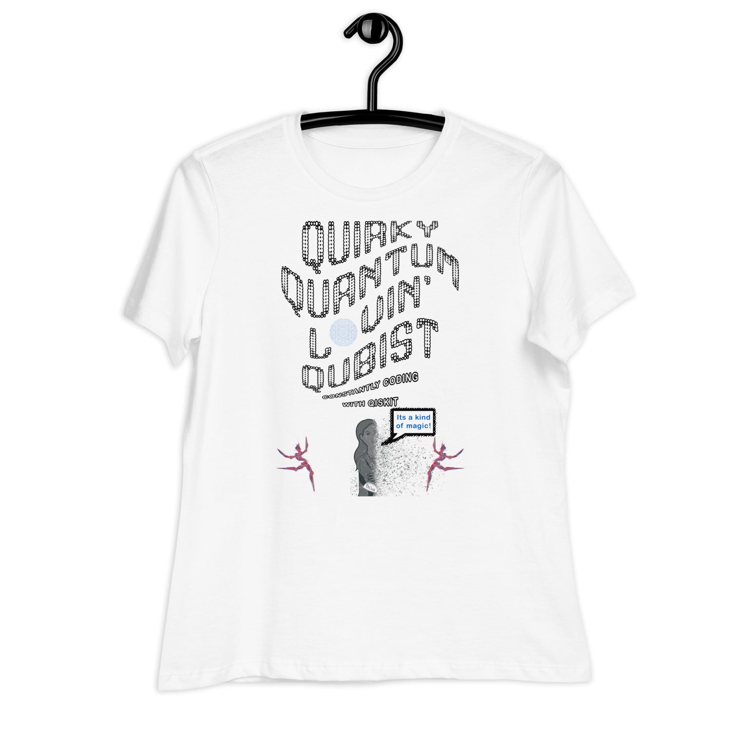 Women's Relaxed T-Shirt - Qirky Qubist Constantly Coding With Qiskit F