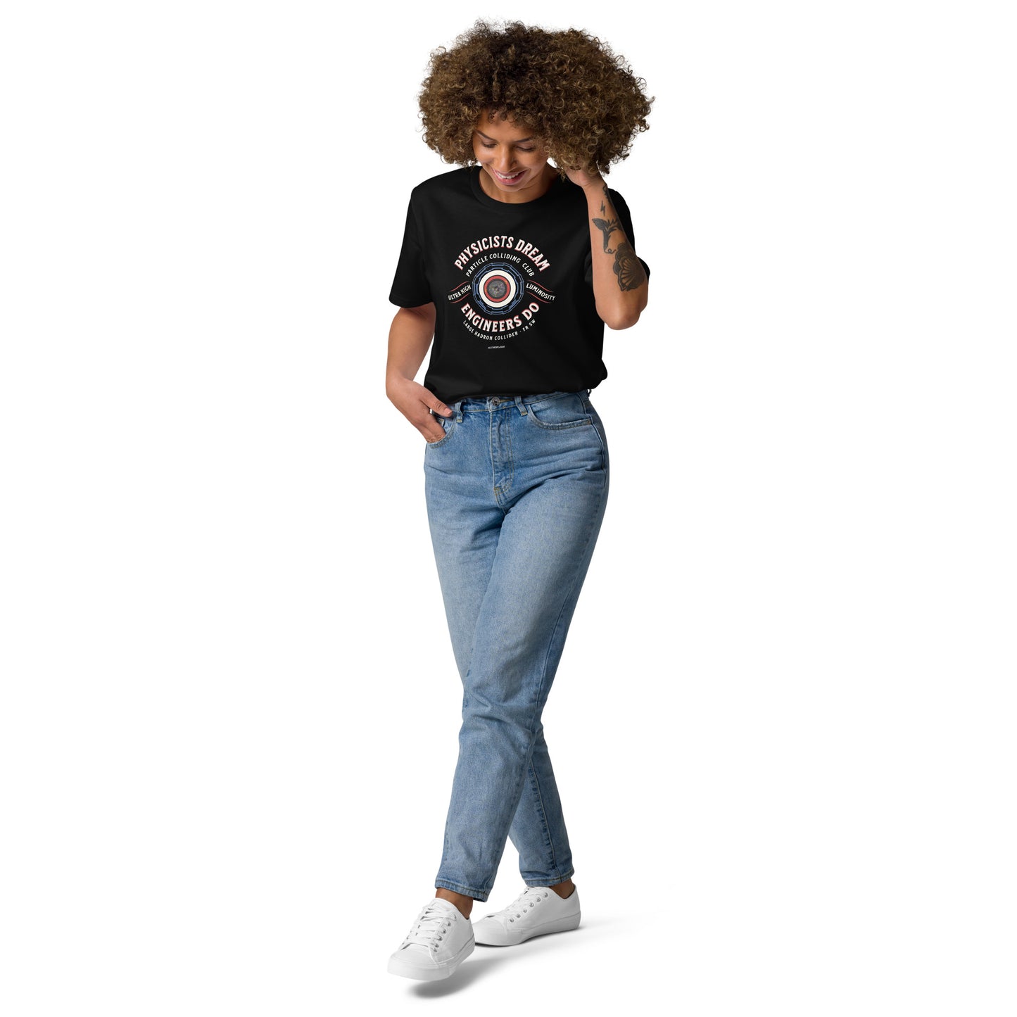 Unisex organic cotton t-shirt - LHC Engineers Outnumber The Physicists