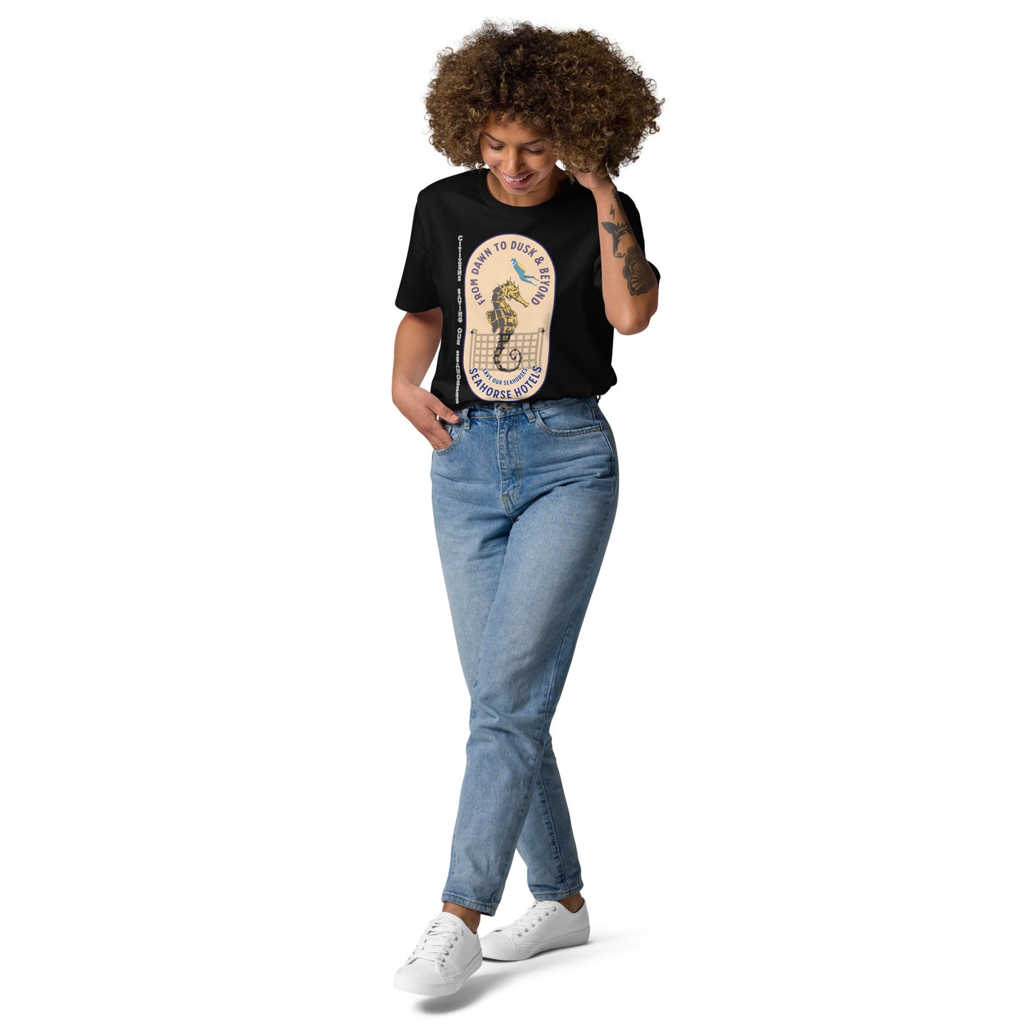 Unisex organic cotton t-shirt - SOS (Save Our Seahorses)