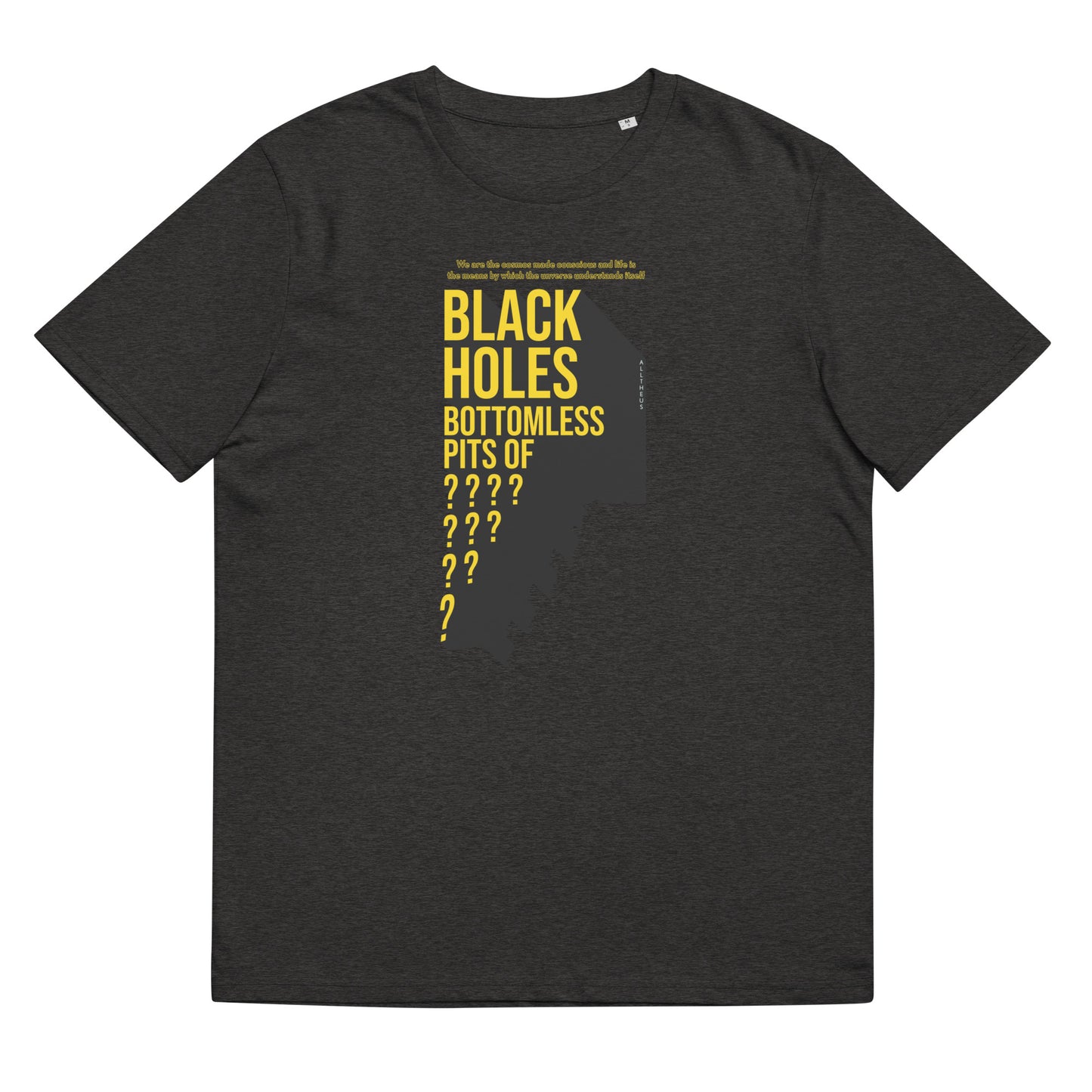 Unisex organic cotton t-shirt - Black Holes, Bottomless Pits Of Questions?