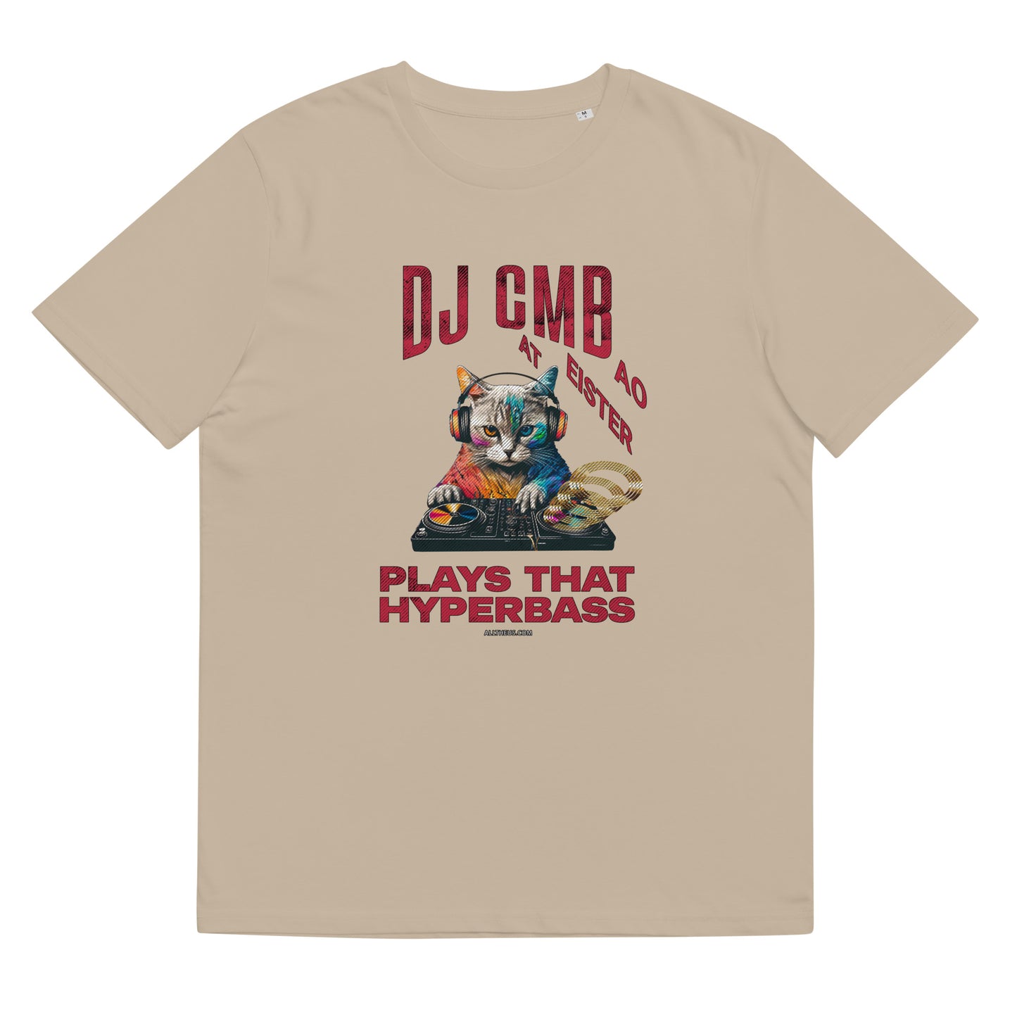Unisex organic cotton t-shirt - DJ Cat Miester BAO Plays That Hyperbass