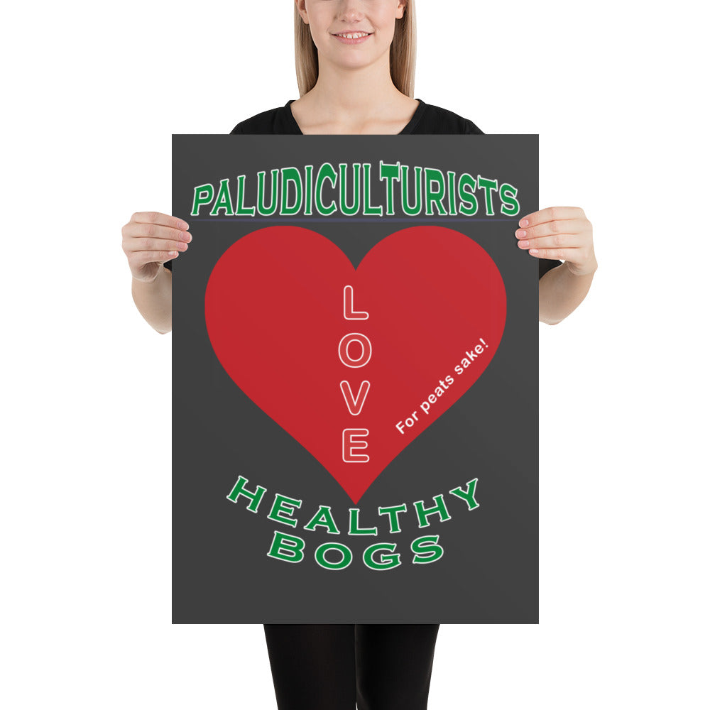 Photo paper poster- Paludiculturists Love Healthy Bogs, Bogmoss & Bullrush