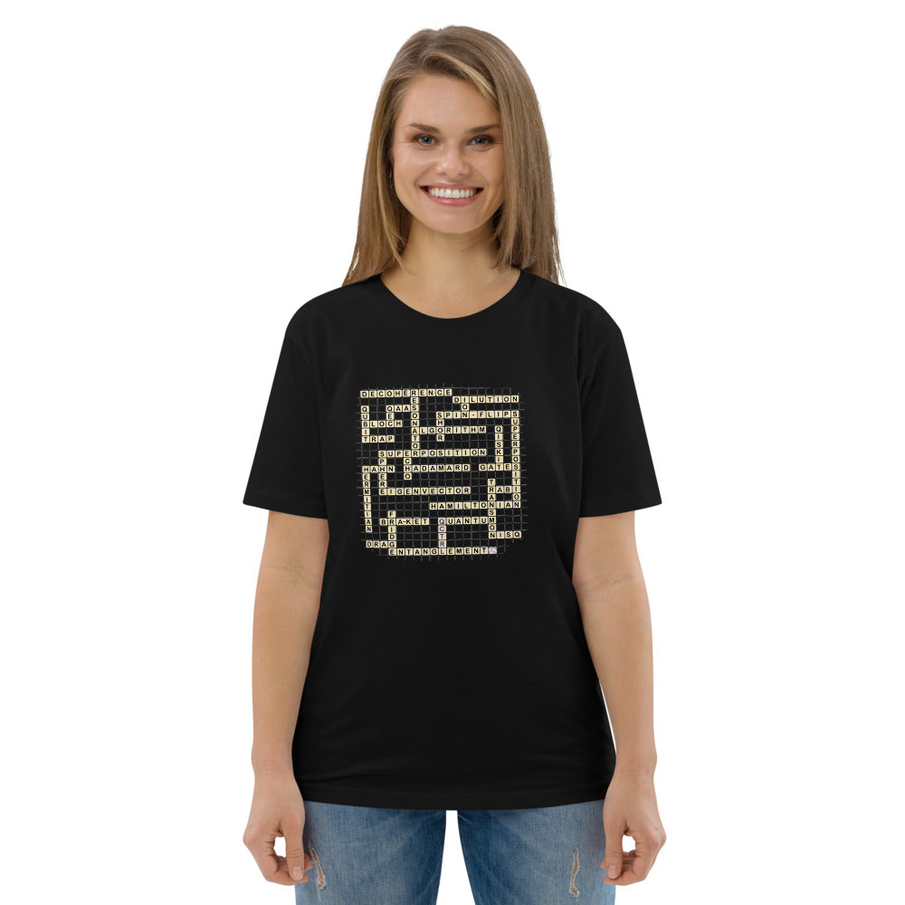 Unisex organic cotton t-shirt - Cross Words Of Quantum Computing