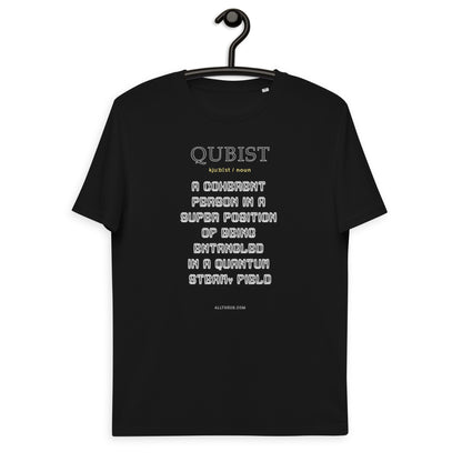 Unisex organic cotton t-shirt: Qubist Defined, Superposition B