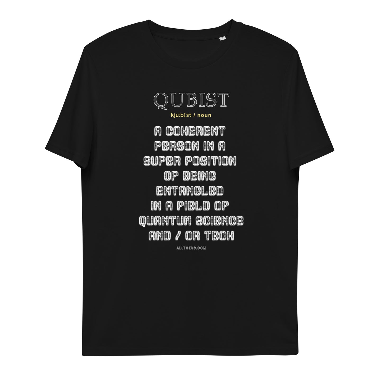 Unisex organic cotton t-shirt: Qubist Defined, Superposition A
