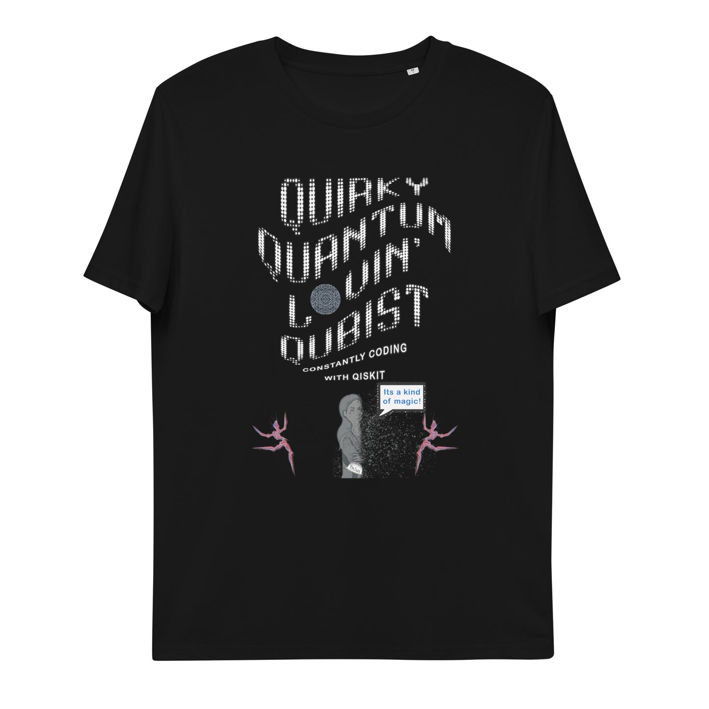 Unisex organic cotton t-shirt - Quirky Qubist Constantly Qiskit Coding F