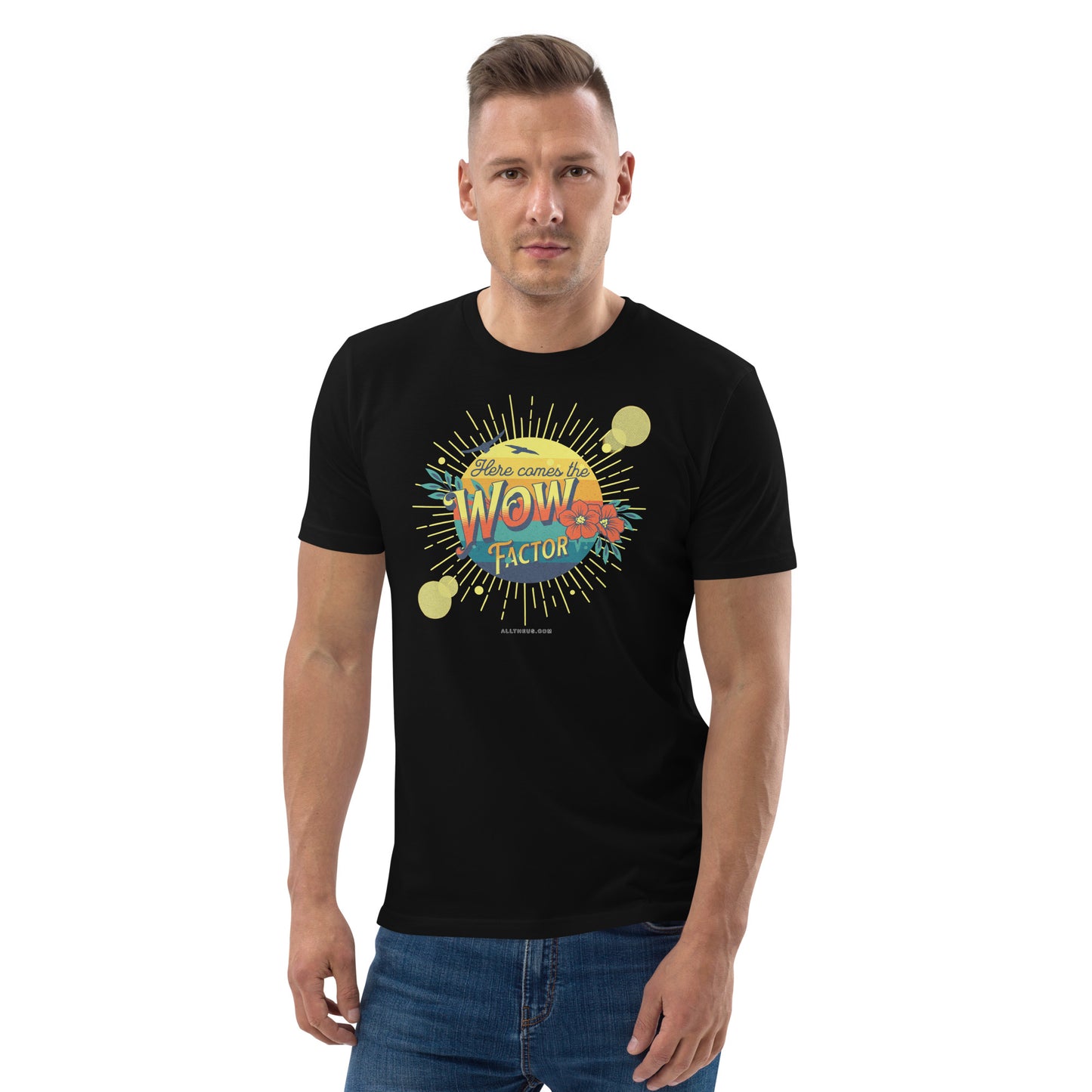 Unisex organic cotton t-shirt - Here Comes The Sun's Wow Factor