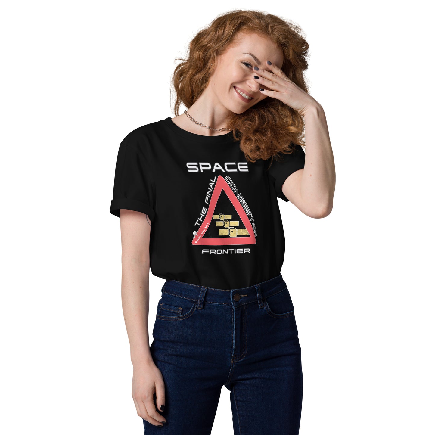 Unisex organic cotton tshirt - Space, The Final Congestion Frontier?