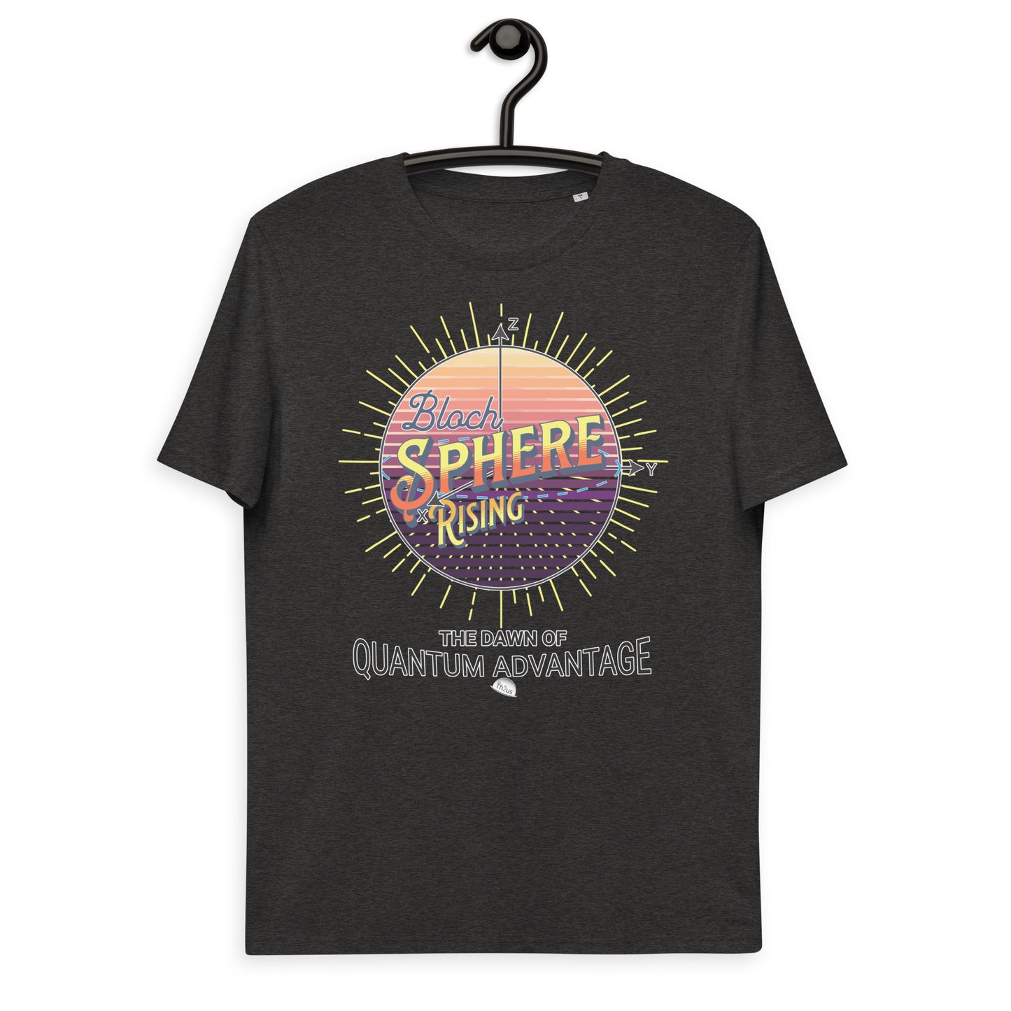Unisex organic cotton t-shirt - Dawn of Quantum Advantage As The Bloch Sphere Rises