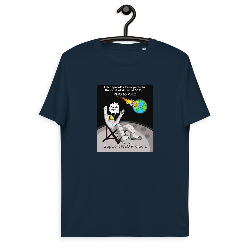Unisex organic cotton t-shirt: Prof. Watson's Asteroid Day PHO to AHO?