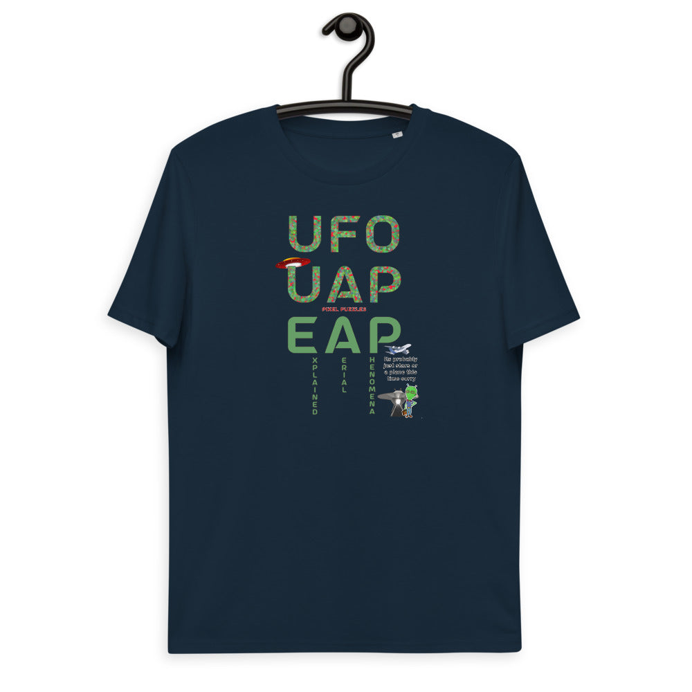 Unisex organic cotton t-shirt - UFOs, UAPs & Explained Aerial Phenomena?