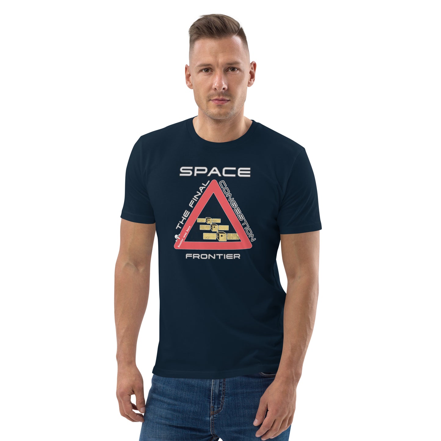 Unisex organic cotton tshirt - Space, The Final Congestion Frontier?