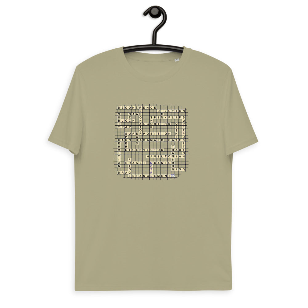 Unisex organic cotton t-shirt - Cross Words Of Quantum Computing