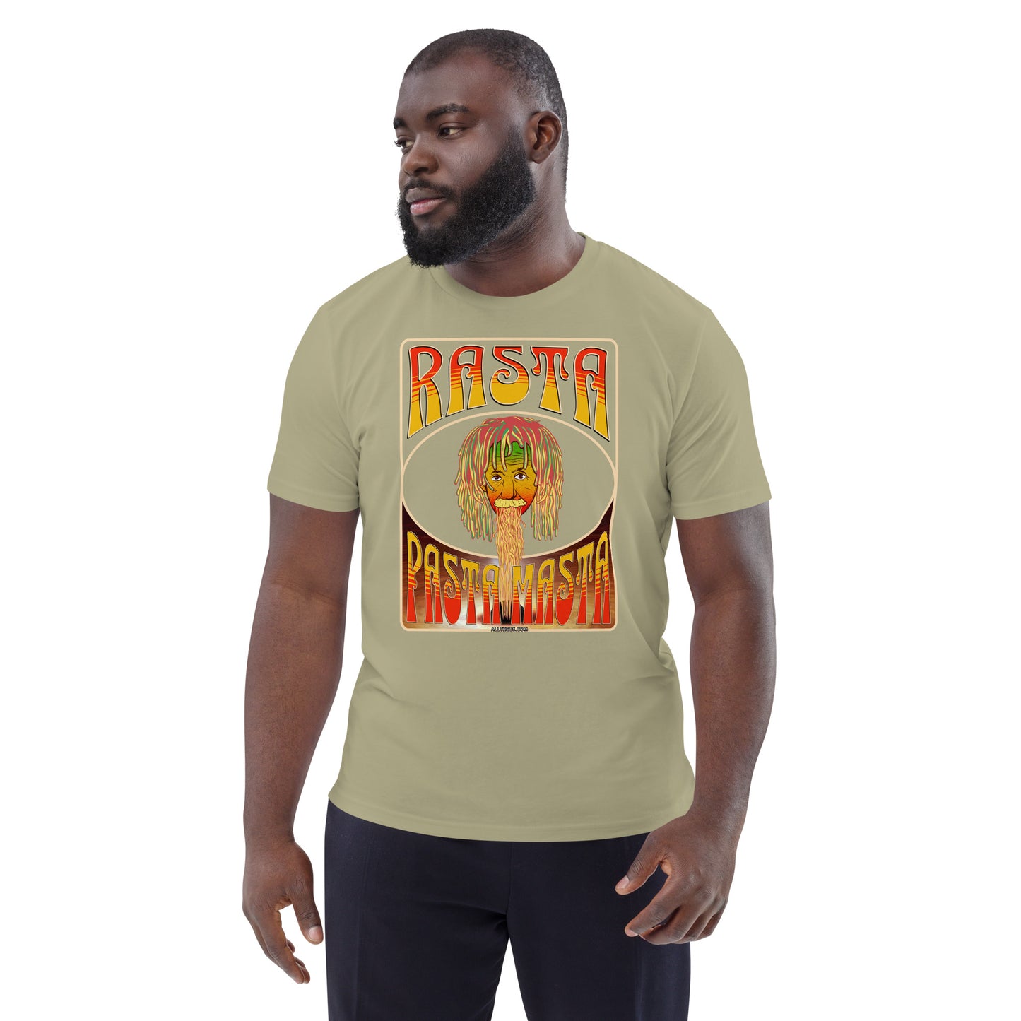 Unisex organic cotton t-shirt - Spaghetti(fication) Served by The Rasta Pasta Masta