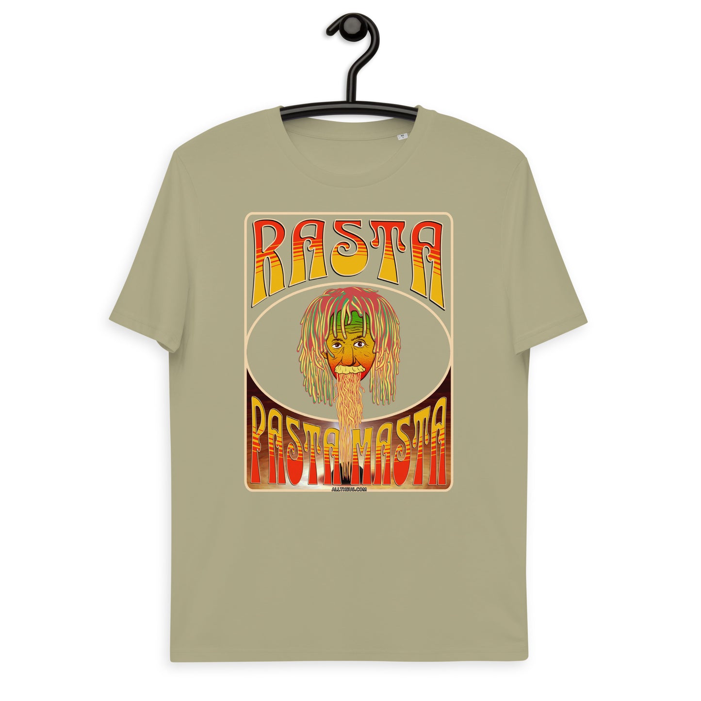 Unisex organic cotton t-shirt - Spaghetti(fication) Served by The Rasta Pasta Masta
