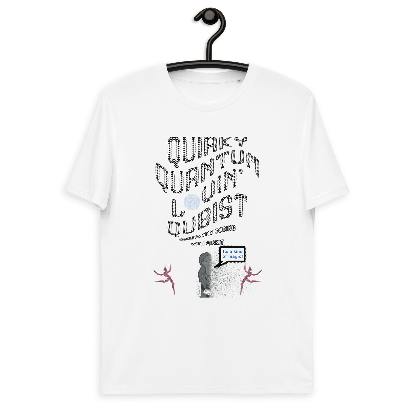 Unisex organic cotton t-shirt - Quirky Qubist Constantly Qiskit Coding F