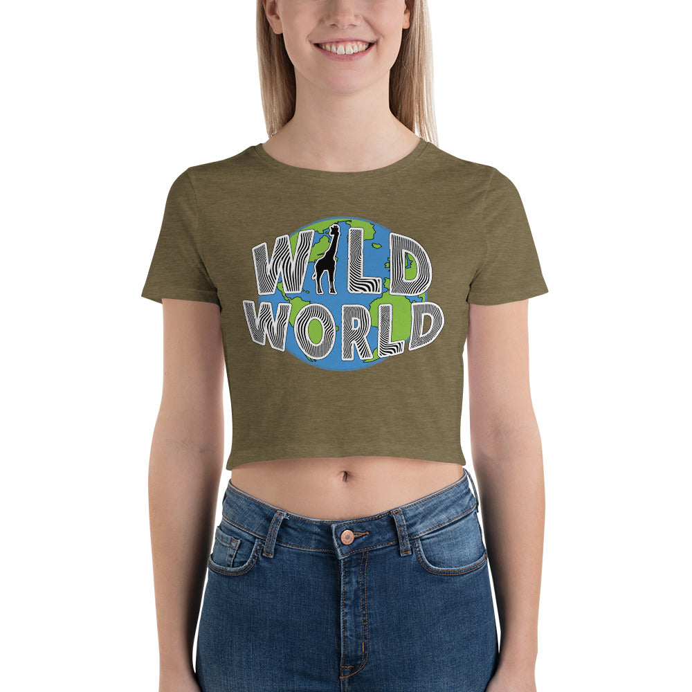 Women’s Crop Tee - Wild World w Scott Solomon