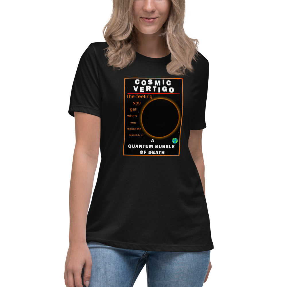 Women's Relaxed T-Shirt - Cosmic Vertigo: Quantum Bubble