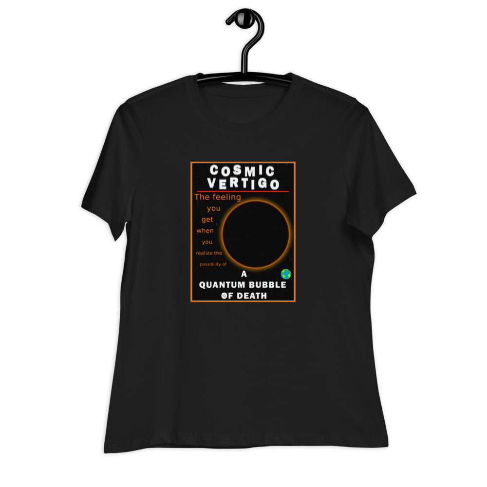 Women's Relaxed T-Shirt - Cosmic Vertigo: Quantum Bubble