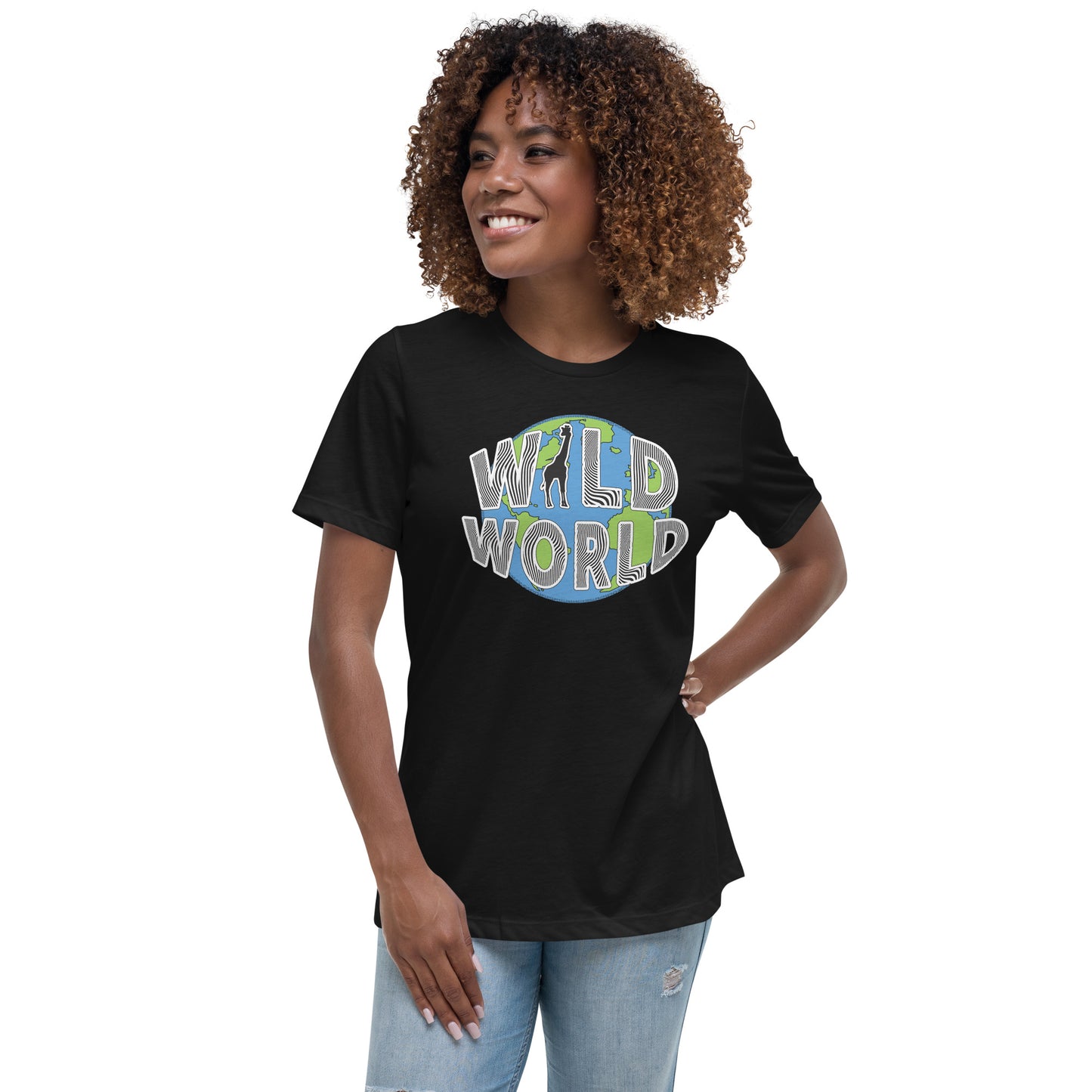 Women's Relaxed T-Shirt - Wild World w Scott Solomon