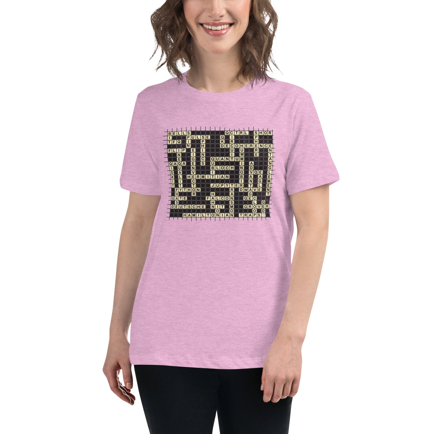 Women's Relaxed T-Shirt - Coded Cross Talking To Quantum Compters