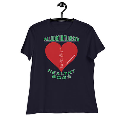 Women's Relaxed T-Shirt - Paludiculturists Love Healthy Bogs, Bogmoss & Bullrush