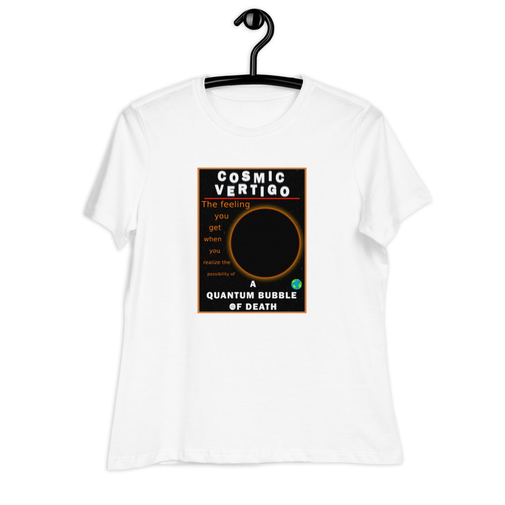 Women's Relaxed T-Shirt - Cosmic Vertigo: Quantum Bubble